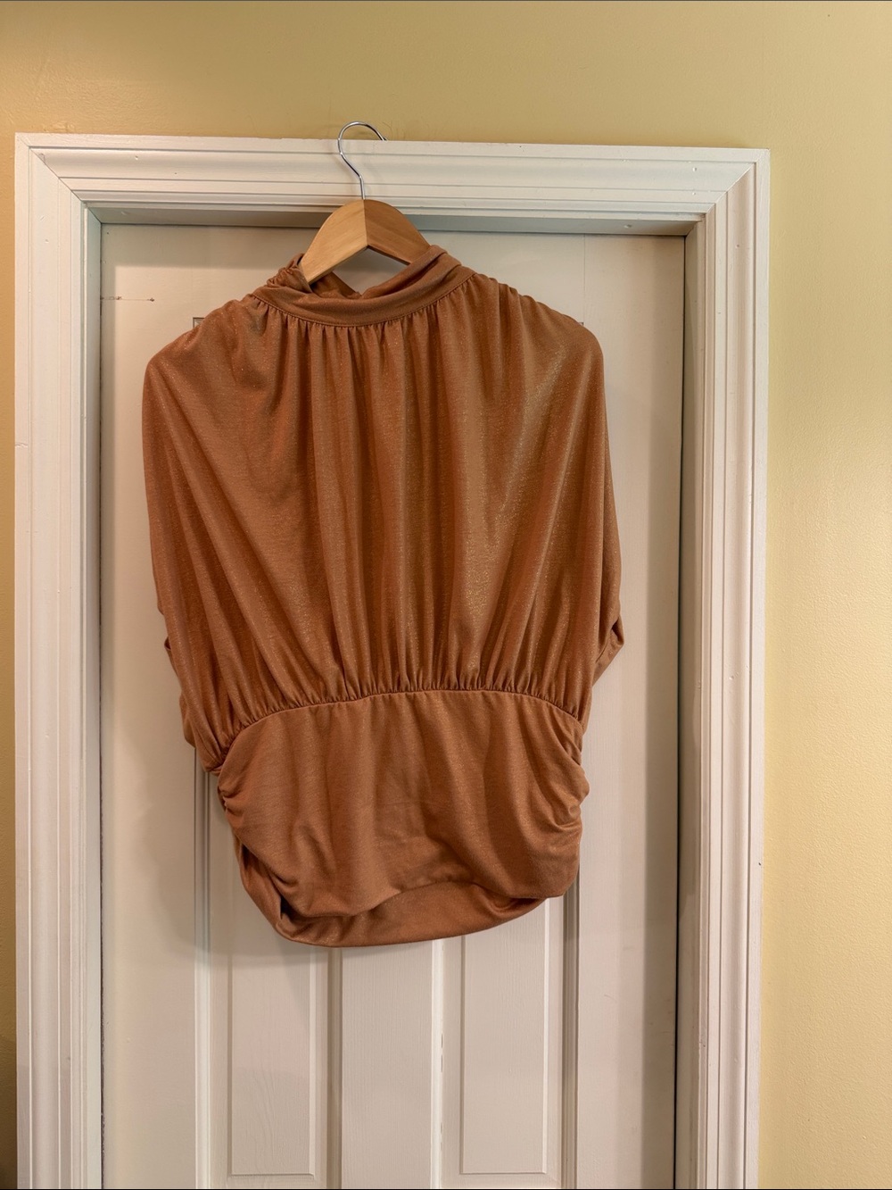 Coppery high neck, keyhole back Maeve
